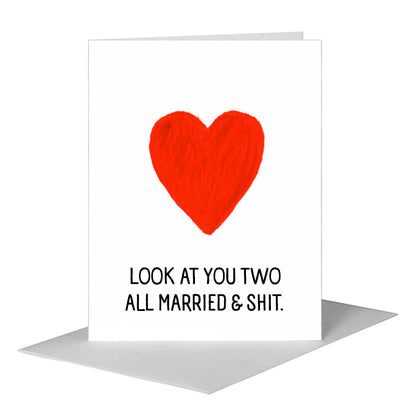 Heart Hearts, Greeting Card (#8239AT), A2 Card Front, www.printedcanvas.com