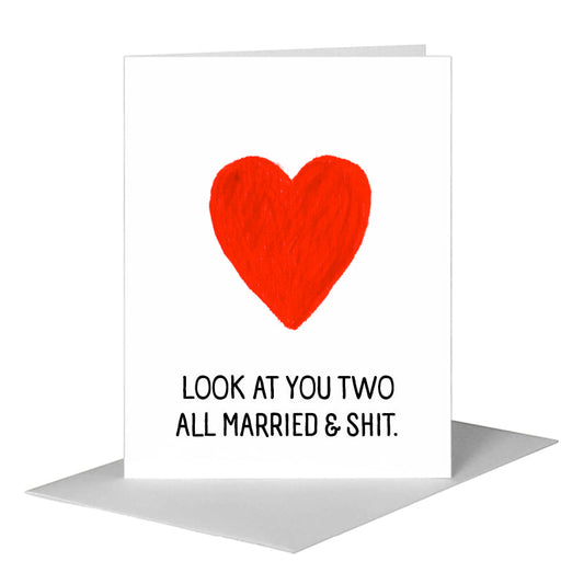 Heart Hearts, Greeting Card (#8239AT) A2 Card Front, www.printedcanvas.com