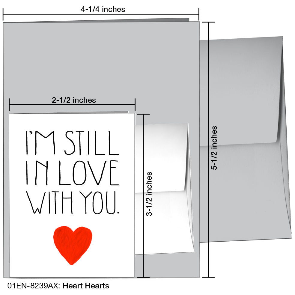 Heart Hearts, Greeting Card (8239AX), Enclosure, printedcanvas.com