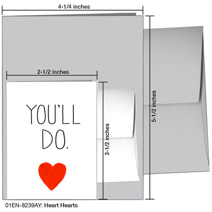 Heart Hearts, Greeting Card (8239AY), Enclosure, printedcanvas.com