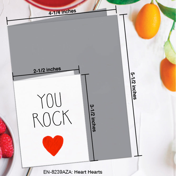 Heart Hearts, Greeting Card (8239AZA), Enclosure, www.printedcanvas.com