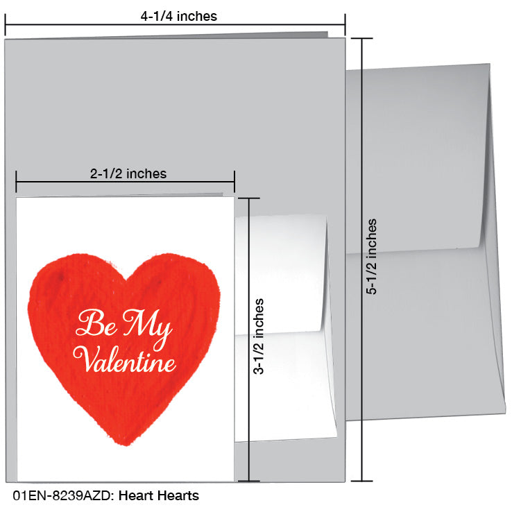 Heart Hearts, Greeting Card (8239AZD), Enclosure, printedcanvas.com