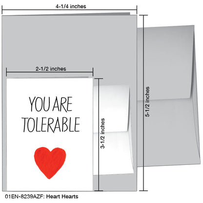 Heart Hearts, Greeting Card (8239AZF), Enclosure, printedcanvas.com