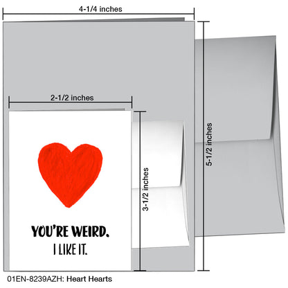 Heart Hearts, Greeting Card (8239AZH), Enclosure, printedcanvas.com