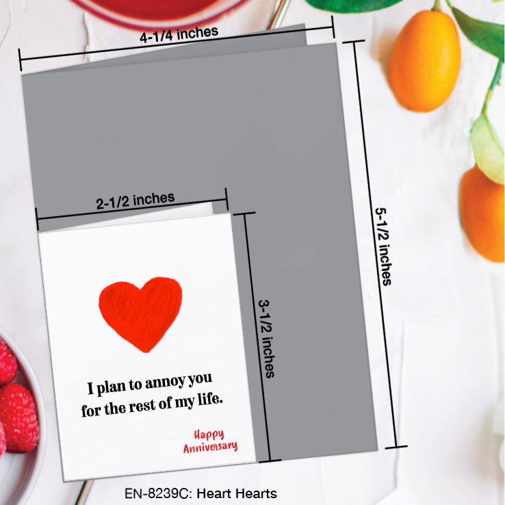 Heart Hearts, Greeting Card (8239C), Enclosure, www.printedcanvas.com