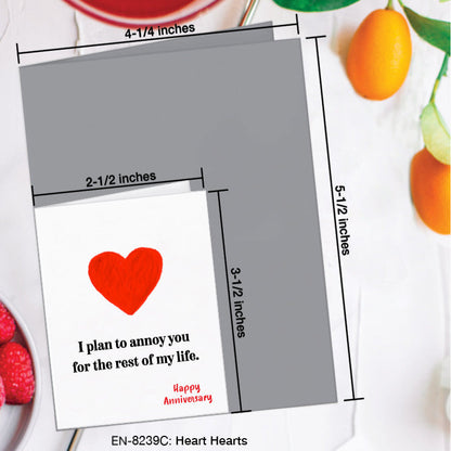 Heart Hearts, Greeting Card (8239C), Enclosure, www.printedcanvas.com