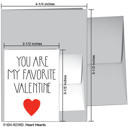 Heart Hearts, Greeting Card (#8239D), Enclosure, www.printedcanvas.com