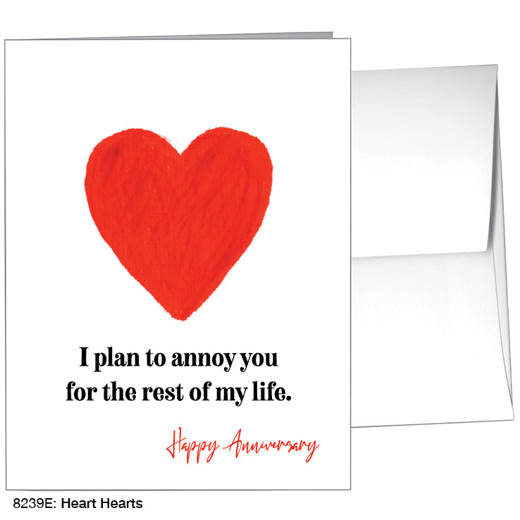 Heart Hearts, Greeting Card (#8239E), A2 Card Front, www.printedcanvas.com