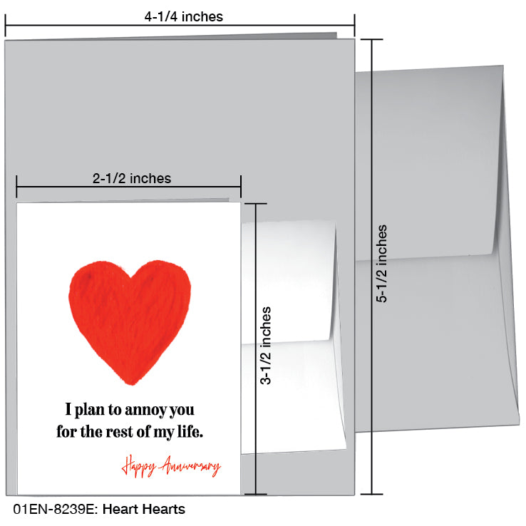 Heart Hearts, Greeting Card (#8239E)