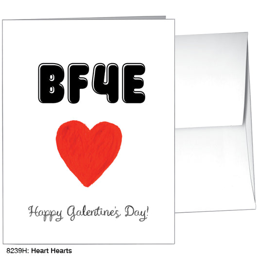 Heart Hearts, Greeting Card (#8239H), A2 Card Front, www.printedcanvas.com