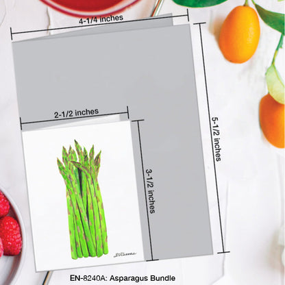 Asparagus Bundle, Greeting Card (8240A), Enclosure Card, www.printedcanvas.com