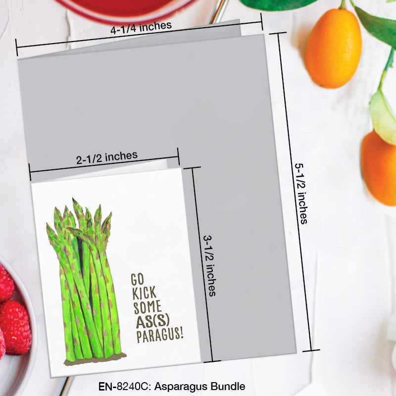 Asparagus Bundle, Greeting Card (8240C), Enclosure, www.printedcanvas.com