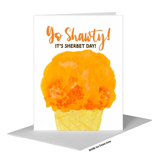 Ice Cream Cone, Greeting Card (#8243B) A2 Card Front, www.printedcanvas.com