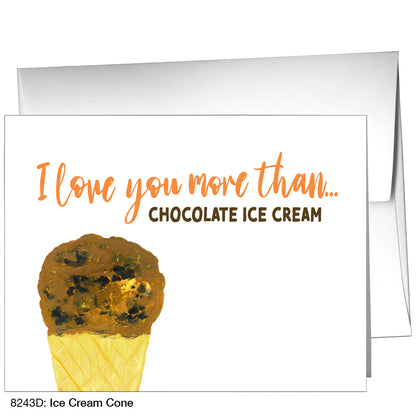 Ice Cream Cone, Greeting Card (8243D)