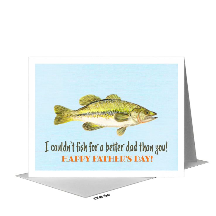 Bass, Greeting Card (#8244B), A2 Card Front, www.printedcanvas.com