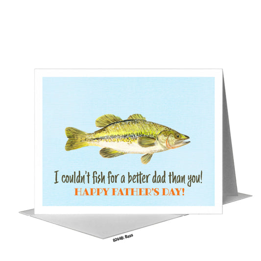 Bass, Greeting Card (#8244B) A2 Card Front, www.printedcanvas.com