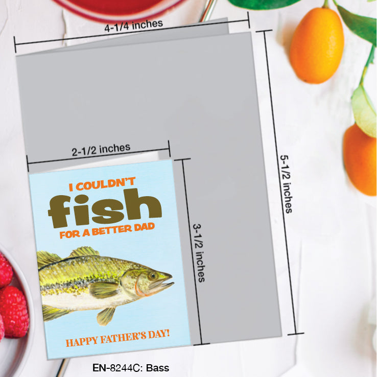 Bass, Greeting Card (#8244C)