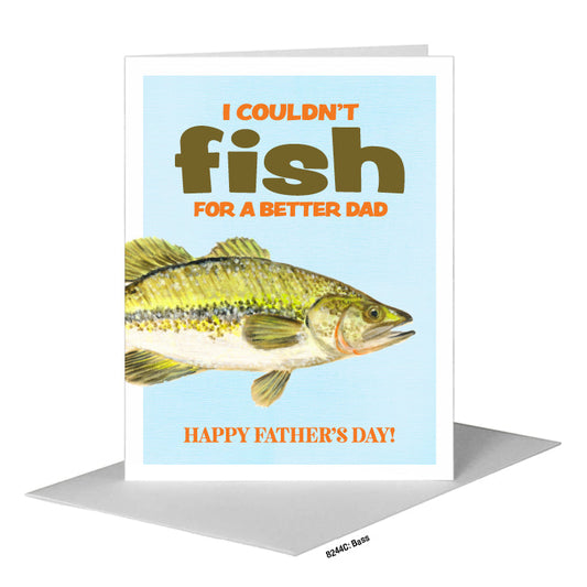 Bass, Greeting Card (#8244C) A2 Card Front, www.printedcanvas.com
