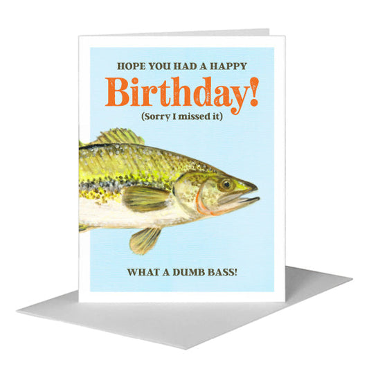 Bass, Greeting Card (#8244D) A2 Card Front, www.printedcanvas.com