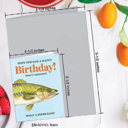 Bass, Greeting Card (8244D), Enclosure, www.printedcanvas.com