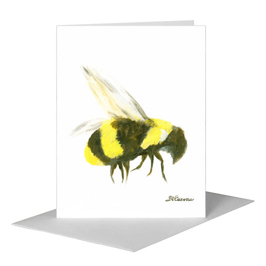 Bee Yellow, Greeting Card (#8247D) A2 Card Front, www.printedcanvas.com