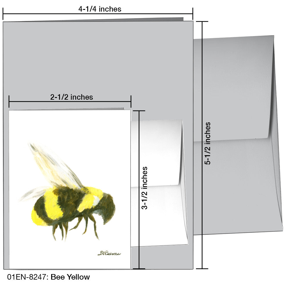 Bee Yellow, Greeting Card (8247), Enclosure, printedcanvas.com
