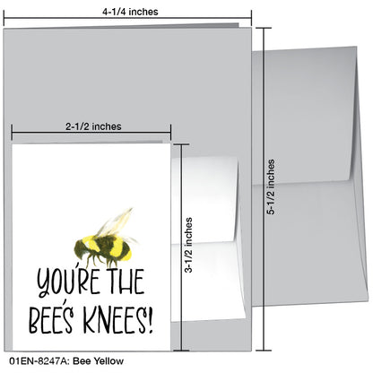 Bee Yellow, Greeting Card (8247A) - Printed Canvas