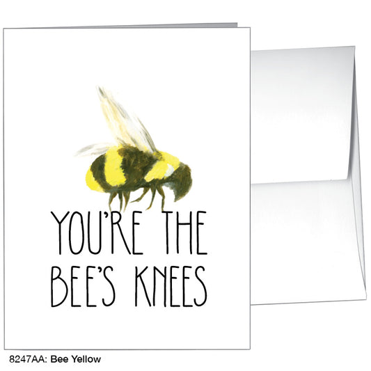 Bee Yellow, Greeting Card (8247AA) - Printed Canvas