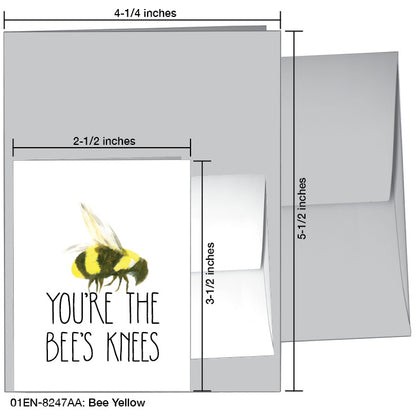 Bee Yellow, Greeting Card (8247AA) - Printed Canvas