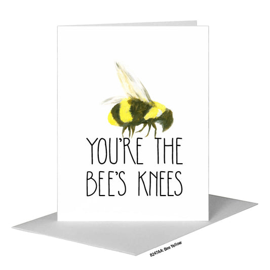 Bee Yellow, Greeting Card (#8247AA) A2 Card Front, www.printedcanvas.com