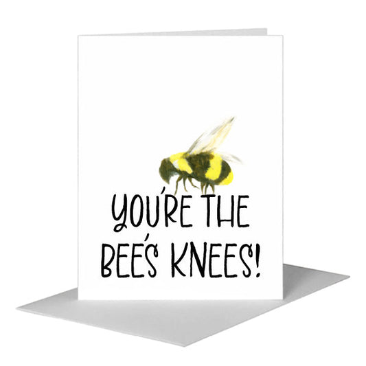 Bee Yellow, Greeting Card (#8247A) A2 Card Front, www.printedcanvas.com