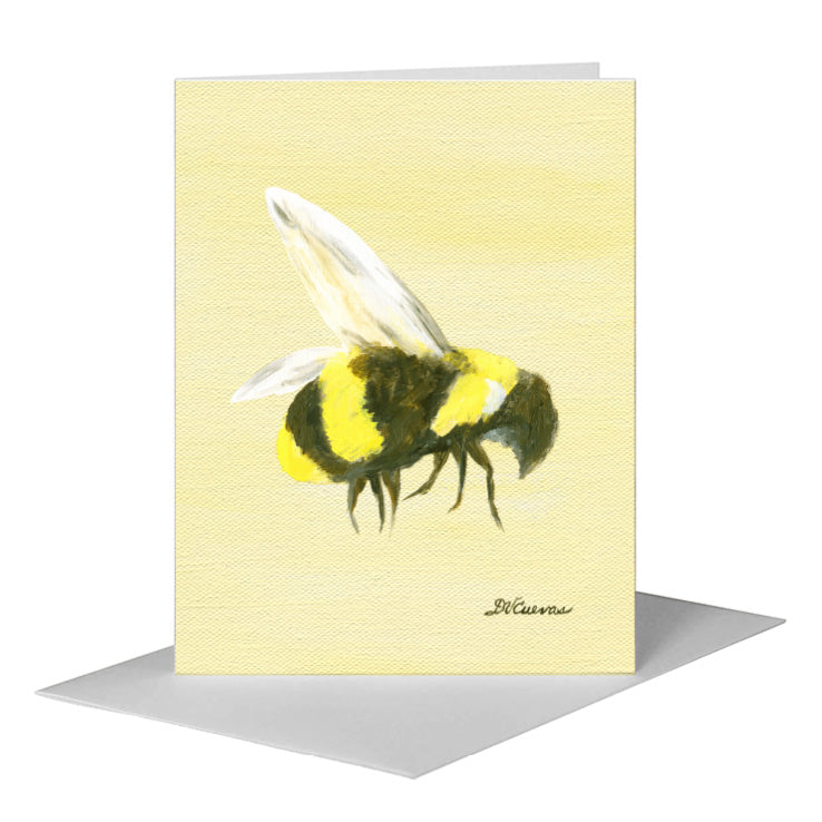 Bee Yellow, Greeting Card (#8247C), A2 Card Front, www.printedcanvas.com