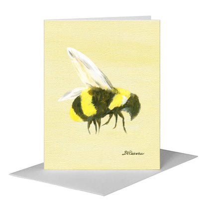 Bee Yellow, Greeting Card (#8247C), A2 Card Front, www.printedcanvas.com