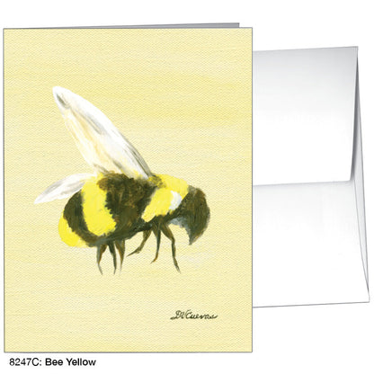 Bee Yellow, Greeting Card (8247C), A2 Card Front, www.printedcanvas.com