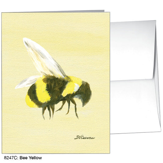 Bee Yellow, Greeting Card (8247C), A2 Card Front, www.printedcanvas.com