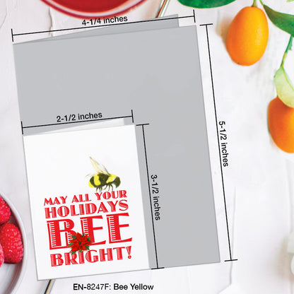 Bee Yellow, Greeting Card (8247F), Enclosure Card, www.printedcanvas.com