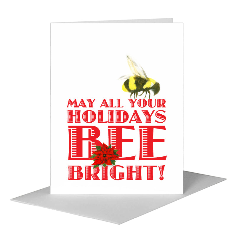 Bee Yellow, Greeting Card (#8247F) A2 Card Front, www.printedcanvas.com