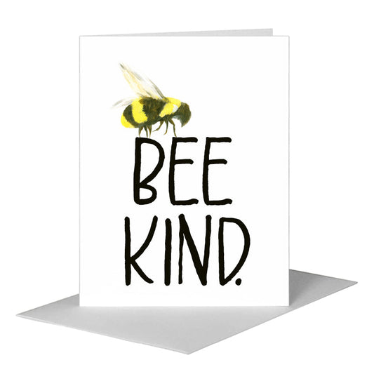 Bee Yellow, Greeting Card (#8247K) A2 Card Front, www.printedcanvas.com