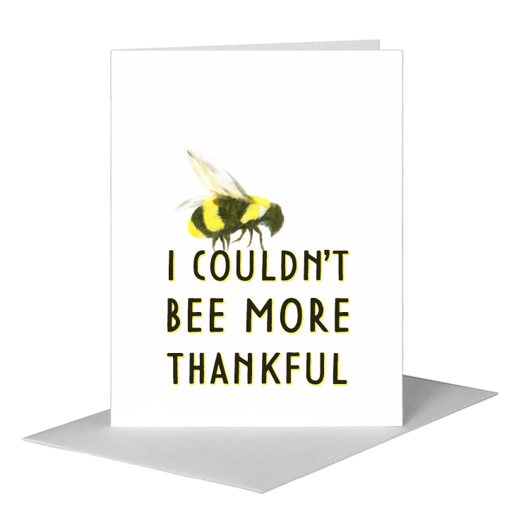 Bee Yellow, Greeting Card (#8247N) A2 Card Front, www.printedcanvas.com