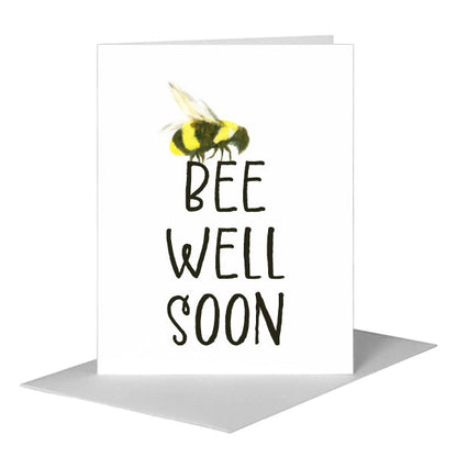 Bee Yellow, Greeting Card (#8247P), A2 Card Front, www.printedcanvas.com