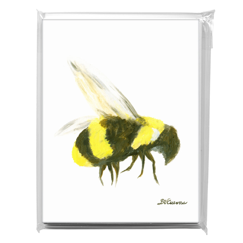 Bee Yellow, Greeting Card (8247), A2 8-Pack, printedcanvas.com