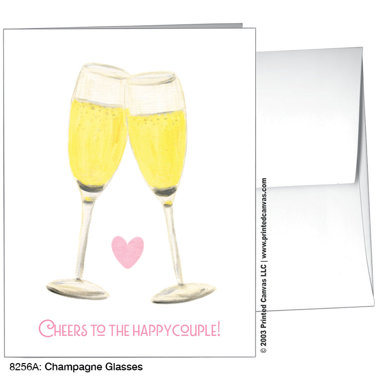 Champagne Glasses, Greeting Card (#8256A), A2 Card Front, www.printedcanvas.com