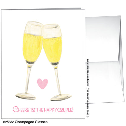 Champagne Glasses, Greeting Card (#8256A), A2 Card Front, www.printedcanvas.com