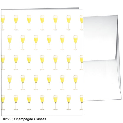 Champagne Glasses, Greeting Card (#8256F)