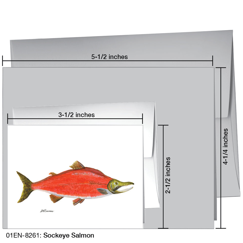 Sockeye Salmon, Greeting Card (8261), Enclosure, printedcanvas.com