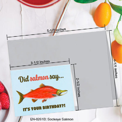 Sockeye Salmon, Greeting Card (8261B), Enclosure, www.printedcanvas.com