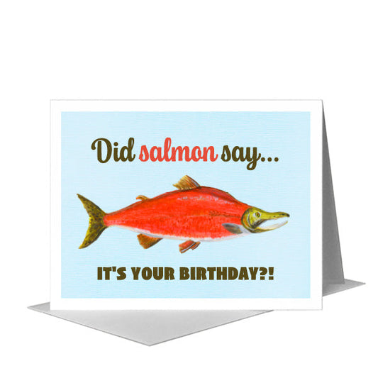 Sockeye Salmon, Greeting Card (#8261B) A2 Card Front, www.printedcanvas.com