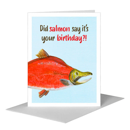 Sockeye Salmon, Greeting Card (#8261C) A2 Card Front, www.printedcanvas.com