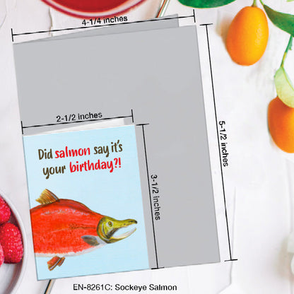 Sockeye Salmon, Greeting Card (8261C), Enclosure, www.printedcanvas.com