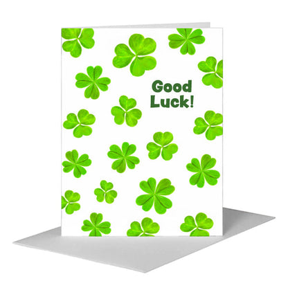 Clovers, Greeting Card (#8262B) A2 Card Front, www.printedcanvas.com